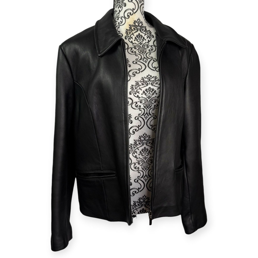 Katiana Couture Premium Soft Leather Jacket Design in Italy Women's SZ XL READ